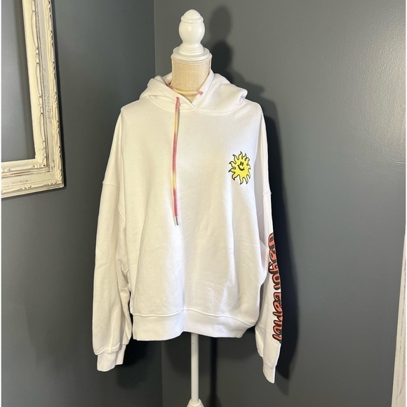 Daydreamer Flyer Oversized Mushroom Hoodie Sweatershirt Boyfriend Fit sz M NWT - Picture 1 of 11
